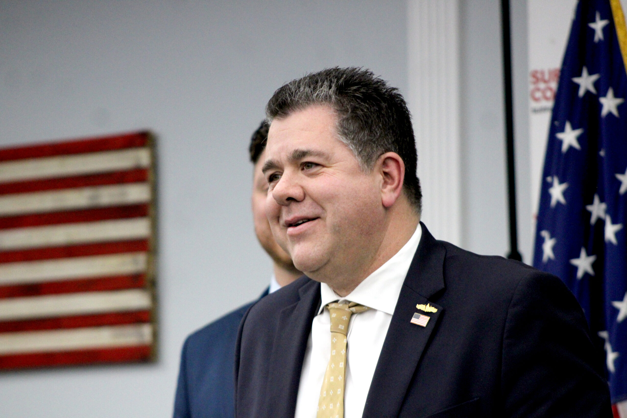 Congressman Nick LaLota in Medford (Credit - Matt Meduri)